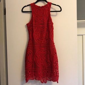 J.O.A red lace cocktail dress XS